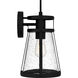 Barber 1 Light 15 inch Matte Black Outdoor Wall Lantern
