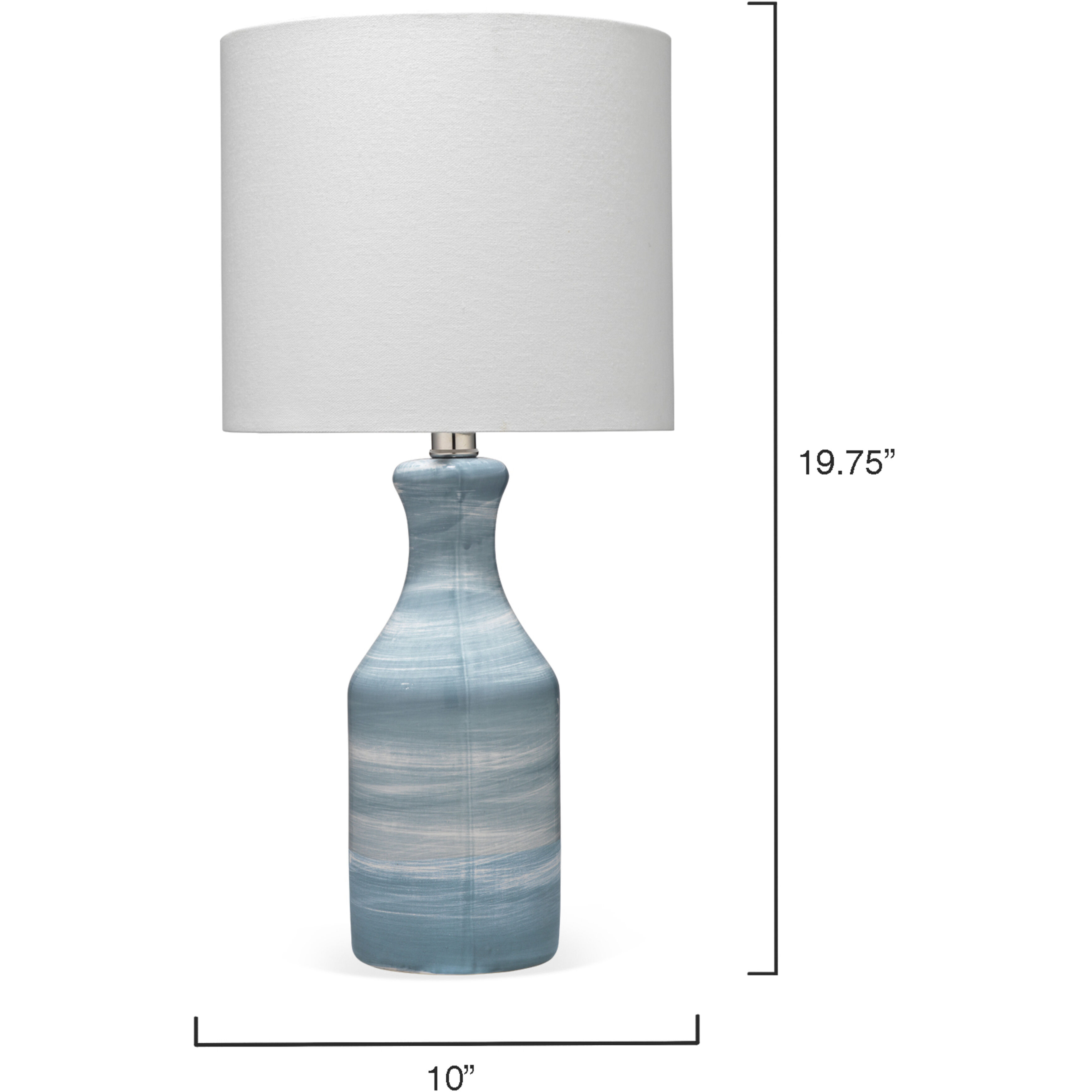 Bungalow 19.75 inch 60 watt Blue Table Lamp Portable Light