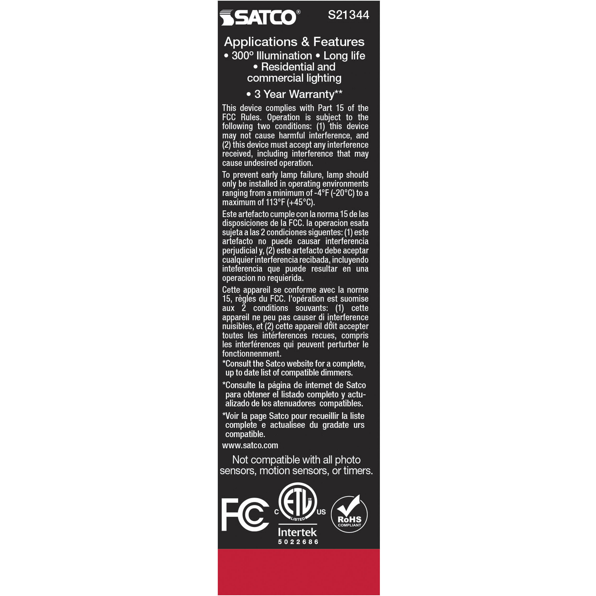 Lumos LED Medium Medium 5.50 watt 2700K LED Filament