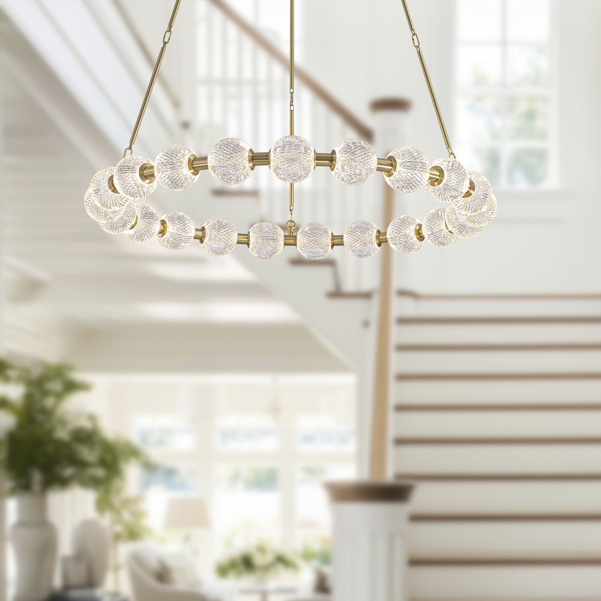 Marni LED 41.38 inch Natural Brass Chandelier Ceiling Light