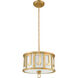 Lemuria 2 Light 15 inch Distressed Gold Pendant Convertible Semi-Flush Ceiling Light, Gilded Nola