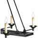 Houndslow 8 Light 40 inch Satin Black Chandelier Ceiling Light