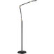 ICAN 43 inch 8 watt Black and Brass Floor Lamp Portable Light