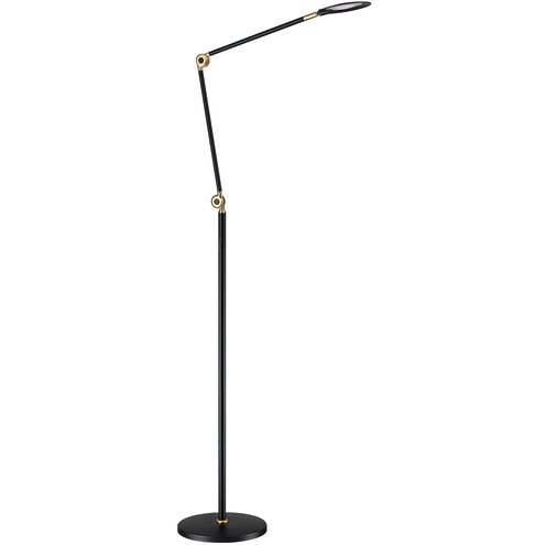 ICAN 43 inch 8 watt Black and Brass Floor Lamp Portable Light