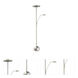 Monet 71.75 inch 30 watt Brushed Nickel Torch Lamp Portable Light