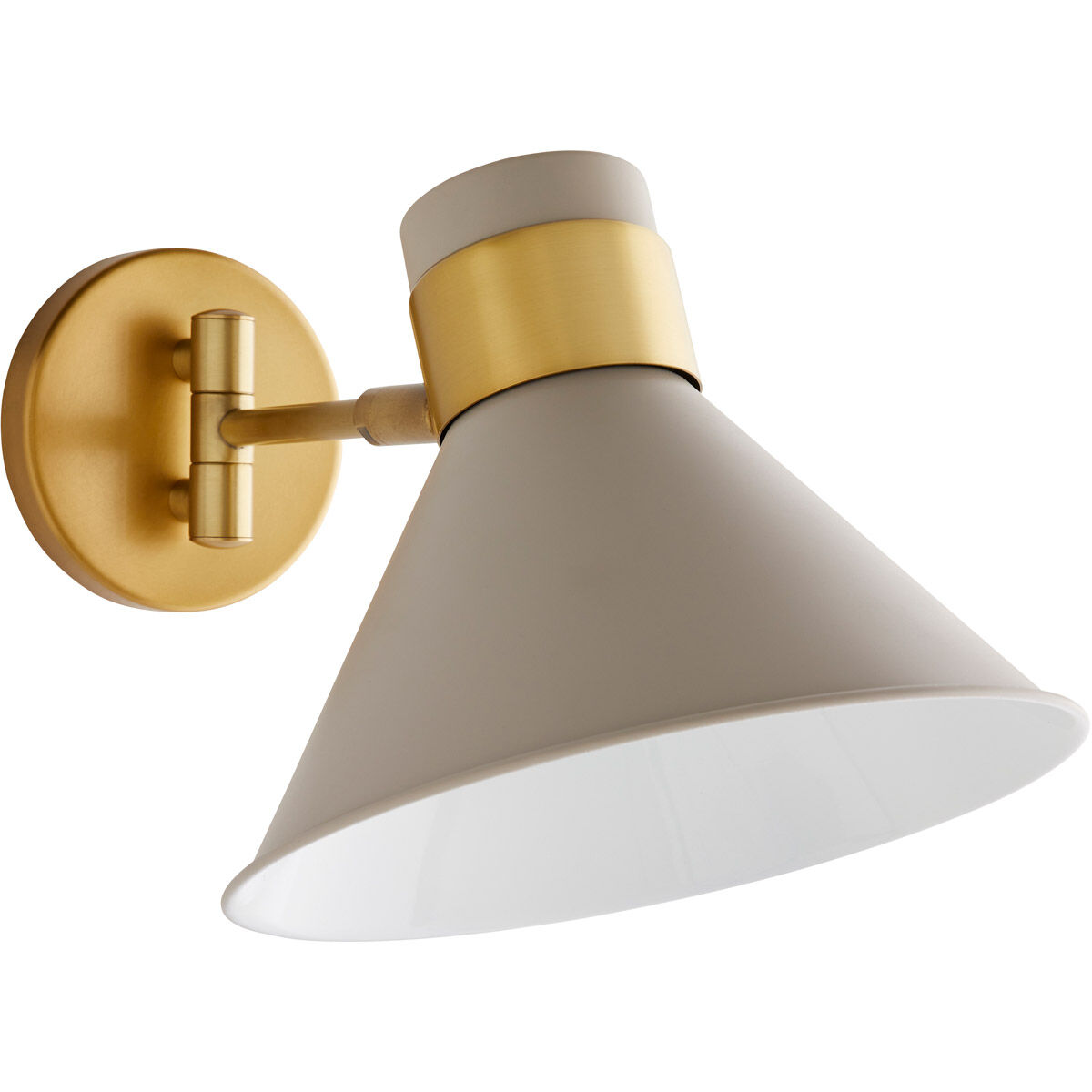 Lane 1 Light 15 inch Taupe/Antique Brass Sconce Wall Light