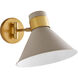 Lane 1 Light 15 inch Taupe/Antique Brass Sconce Wall Light