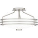 Emile 3 Light 16.25 inch Brushed Nickel Semi-Flush Mount Ceiling Light