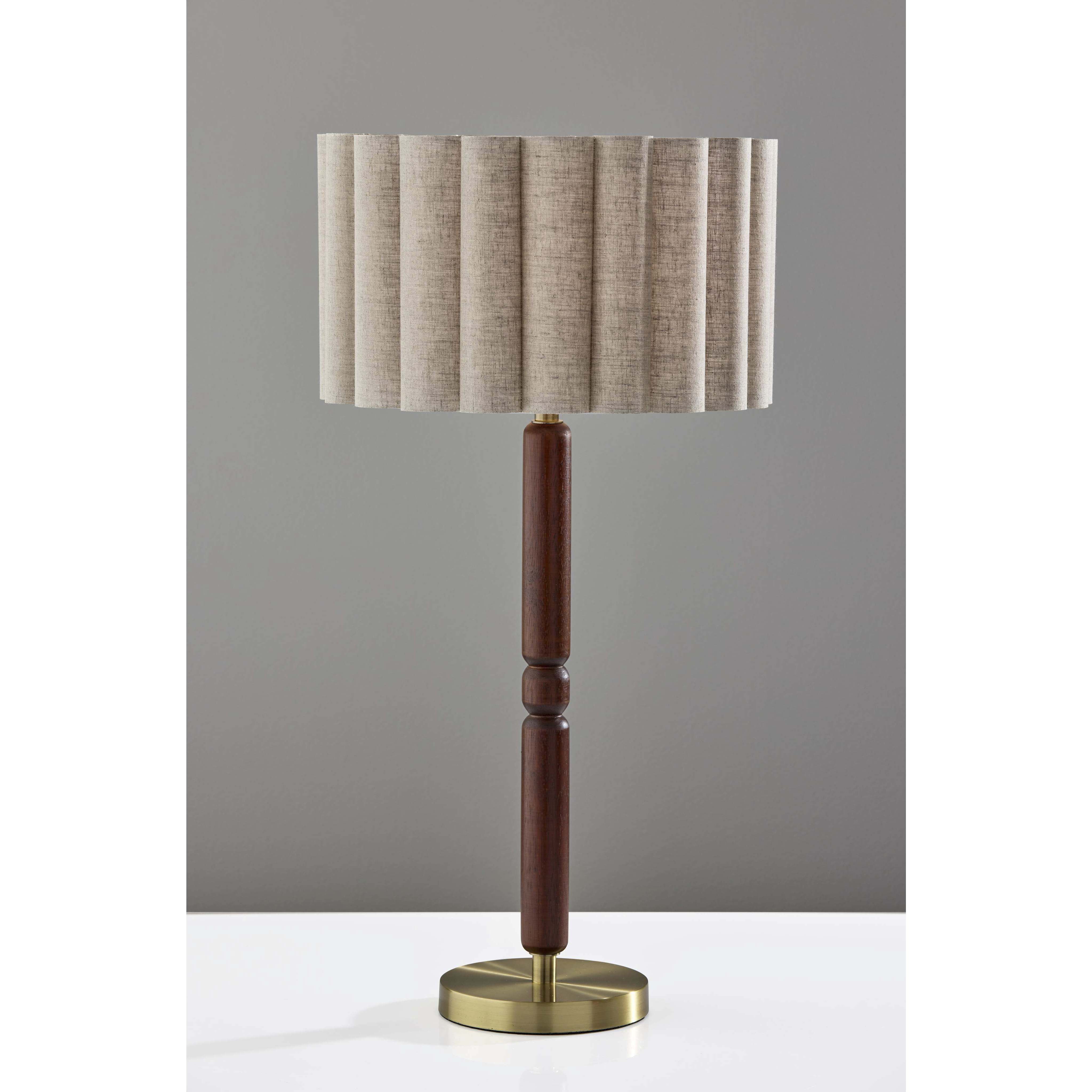 Laine 27.5 inch 40.00 watt Antique Brass Walnut Table Lamp Portable Light
