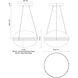 Virgo LED 16.13 inch Brushed Gold Pendant Ceiling Light