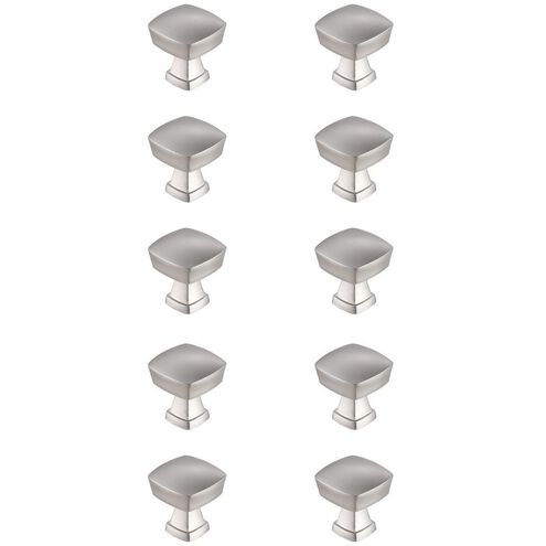 Irvin Brushed Nickel Hardware Cabinet Knob, Set of 10