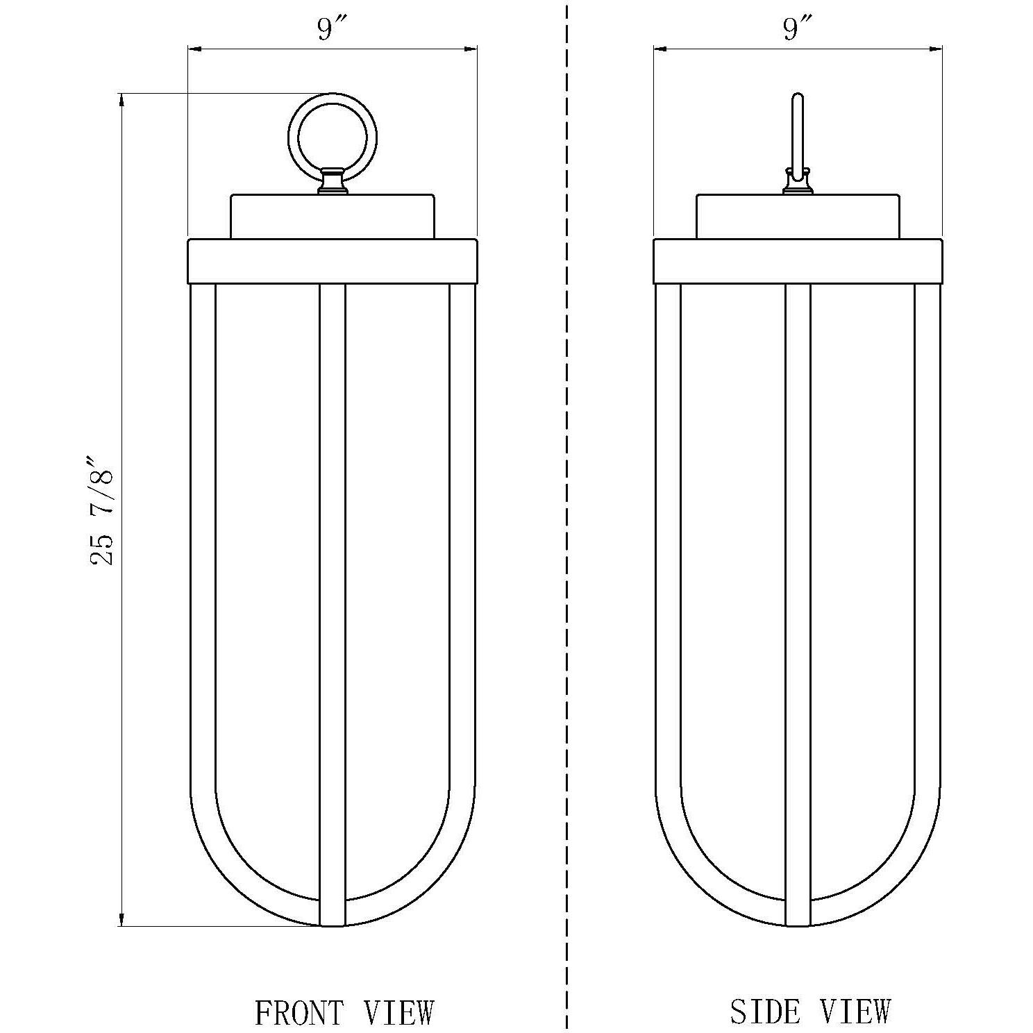 Leland LED 9 inch Sand Black Outdoor Chain Mount Ceiling Fixture