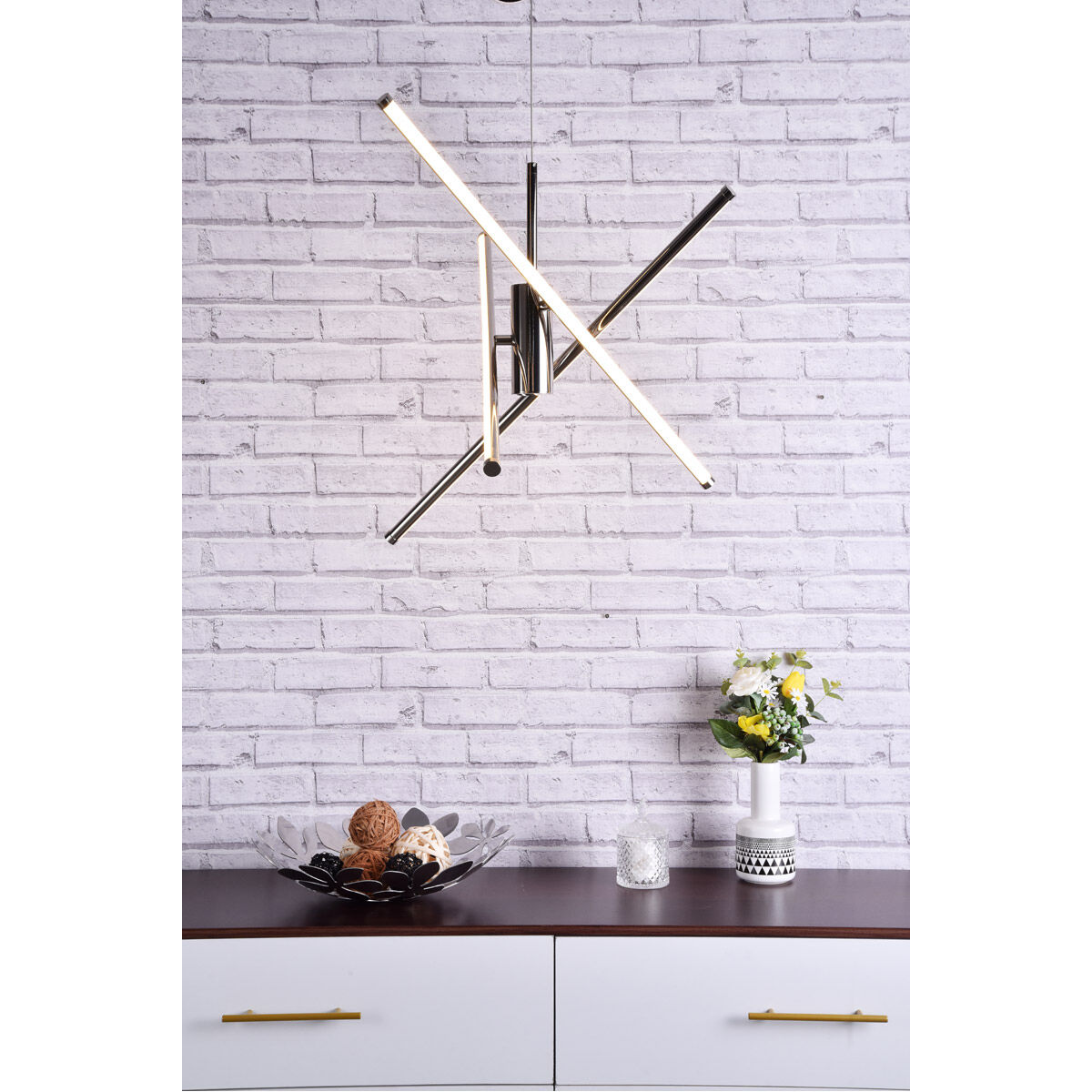 Sonya 3 Light 29 inch Polished Nickel Pendant Ceiling Light