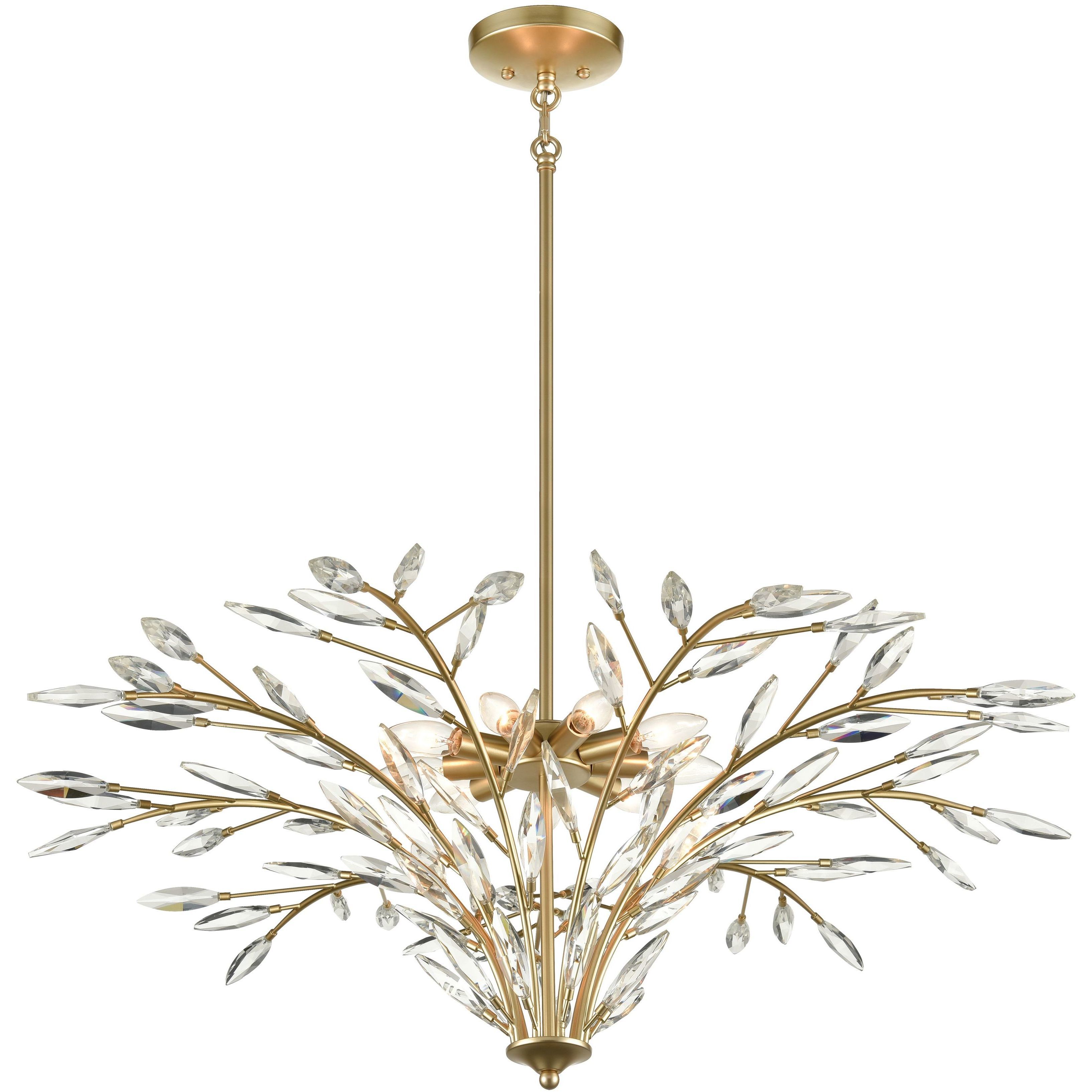 Flora Grace 9 Light 38 inch Champagne Gold Chandelier Ceiling Light