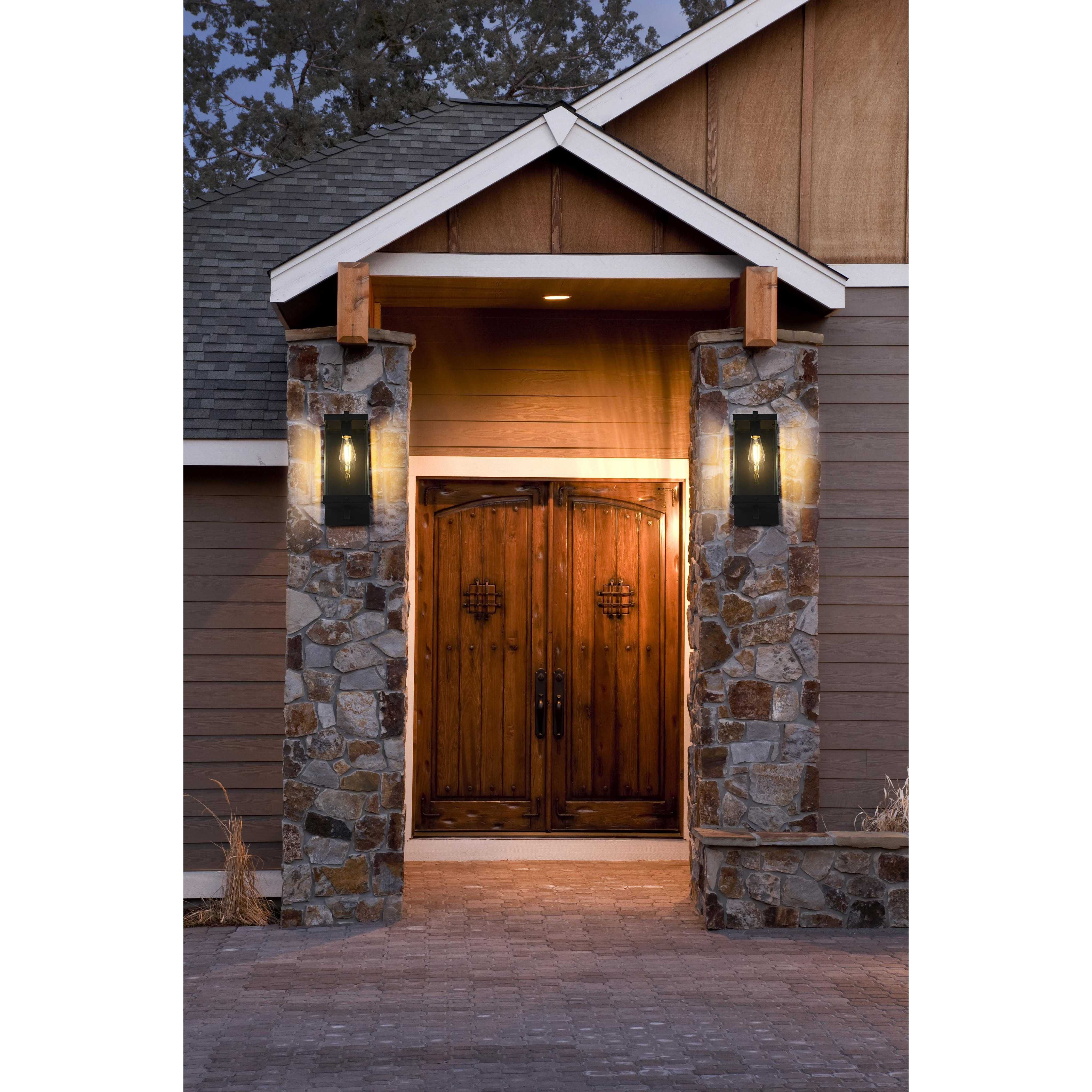 Julien 1 Light 17 inch Black Outdoor Wall Sconce