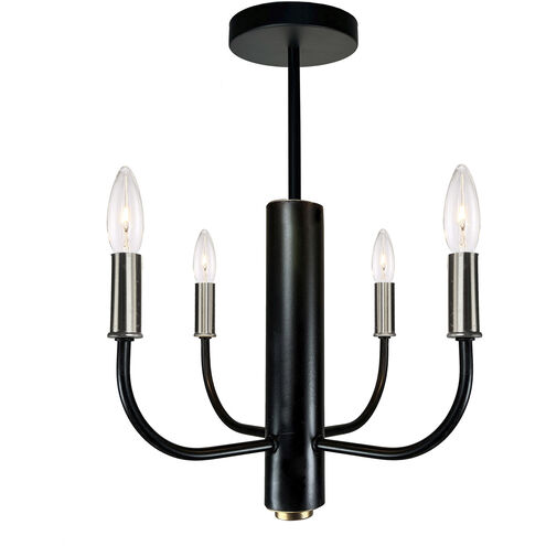 Verona Collection Brushed Nickel Flush Mount Ceiling Light