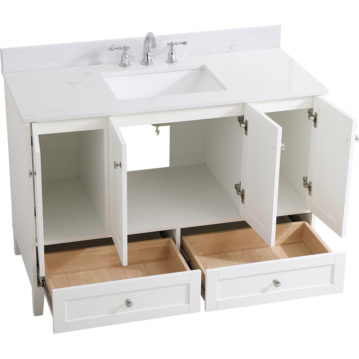 Sommerville 48 X 22 X 34 inch White Vanity Sink Set