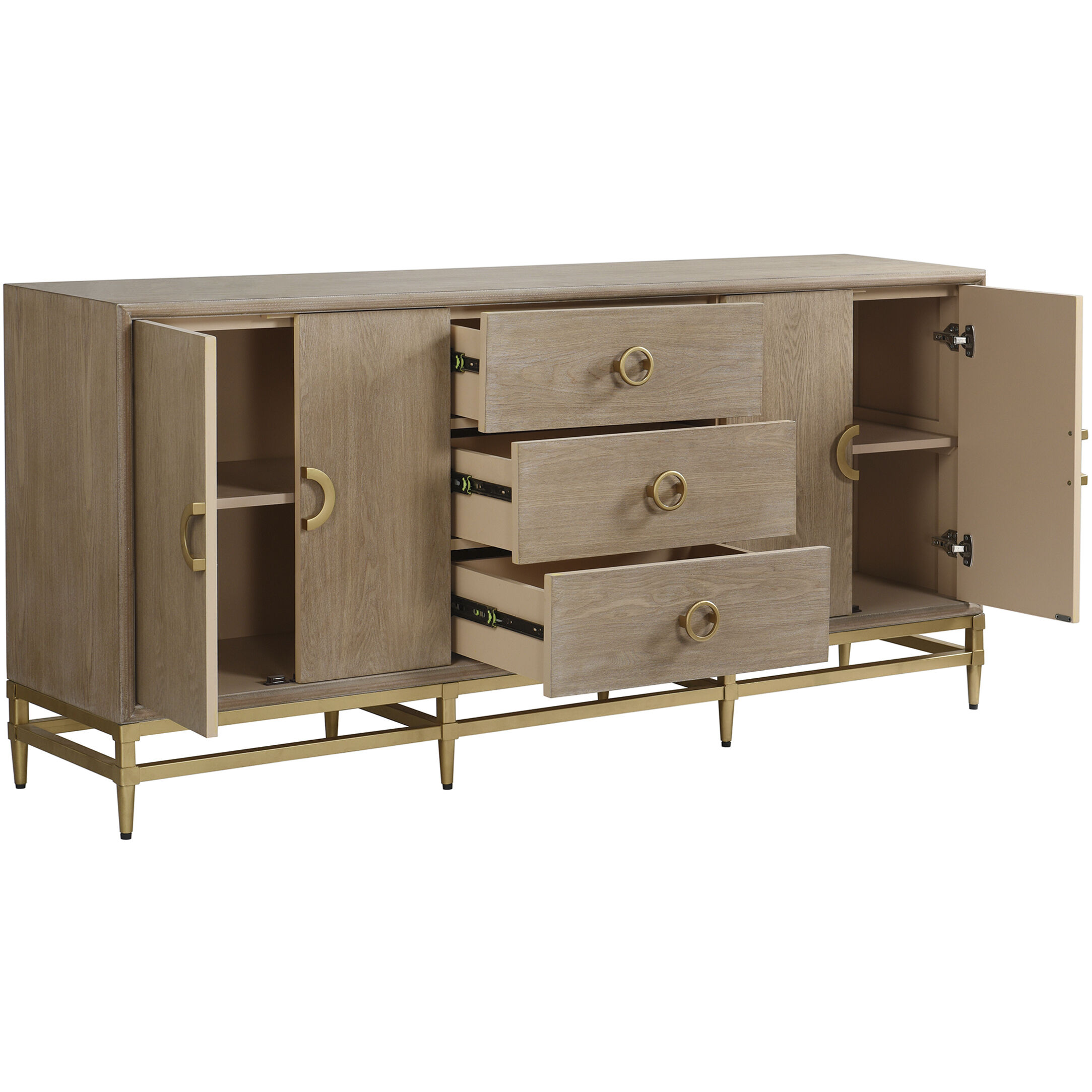 Augusta 72 inch Weathered Oak Credenza