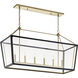 Delvin 6 Light 16 inch Champagne Bronze and Black Chandelier Ceiling Light in Champagne Bronze with Black, Single
