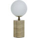 Amabel 13 inch 15 watt Travertine Beige Table Lamp Portable Light
