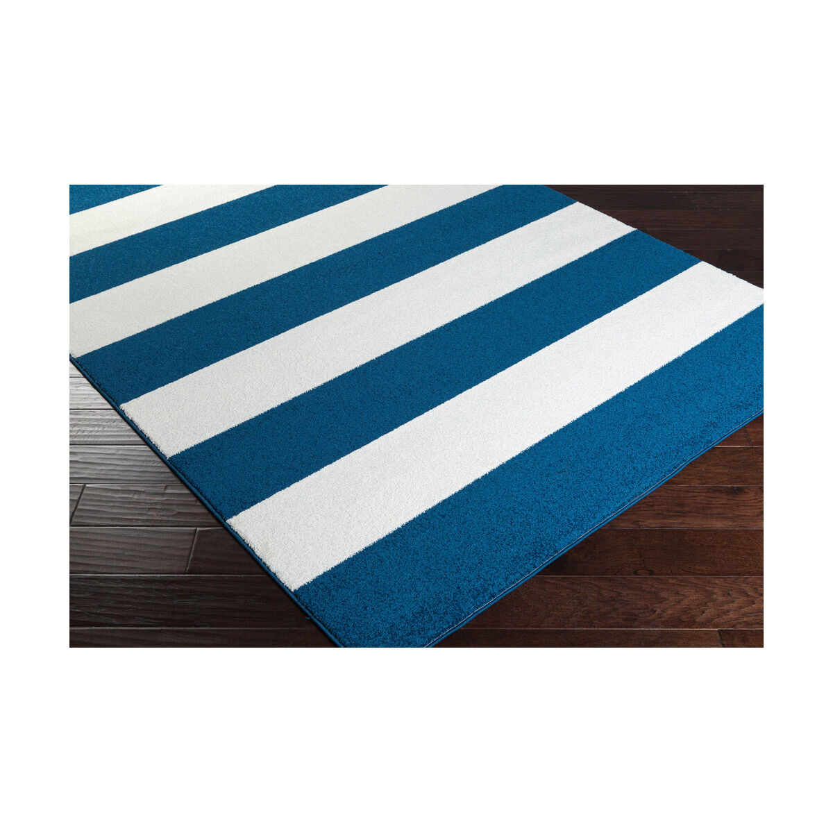 Horizon 94 inch Navy/Cream Rugs, Polypropylene