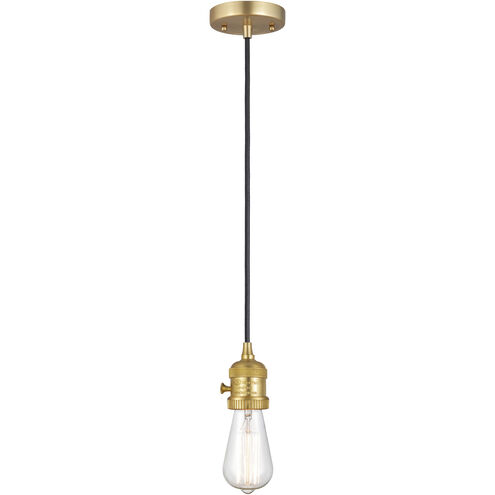 Franklin Restoration Railroad 1 Light 8 inch Satin Gold Mini Pendant Ceiling Light in Incandescent