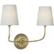 Thomas O'Brien Vendome Cordless Double Sconce Wall Light