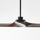 Collins 60 inch Midnight Black with Dark Walnut Blades Indoor/Outdoor Smart Ceiling Fan