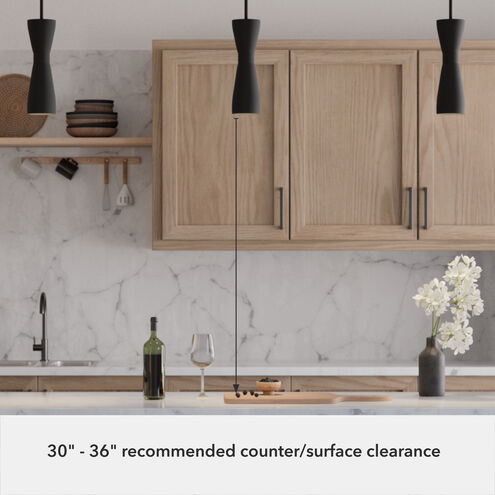 Zola 1 Light 4 inch Flat Matte Black Pendant Ceiling Light, Mini