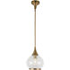 Alora Mood Hazel Pendant Ceiling Light in Aged Gold, Clear Glass