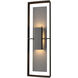 Shadow Box 2 Light 34 inch Coastal Oil Rubbed Bronze and Coastal Natural Iron Outdoor Sconce in Coastal Oil Rubbed Bronze/Coastal Natural Iron, Tall