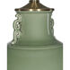 Londonderry 27.25 inch 150 watt Green and Clear Table Lamp Portable Light