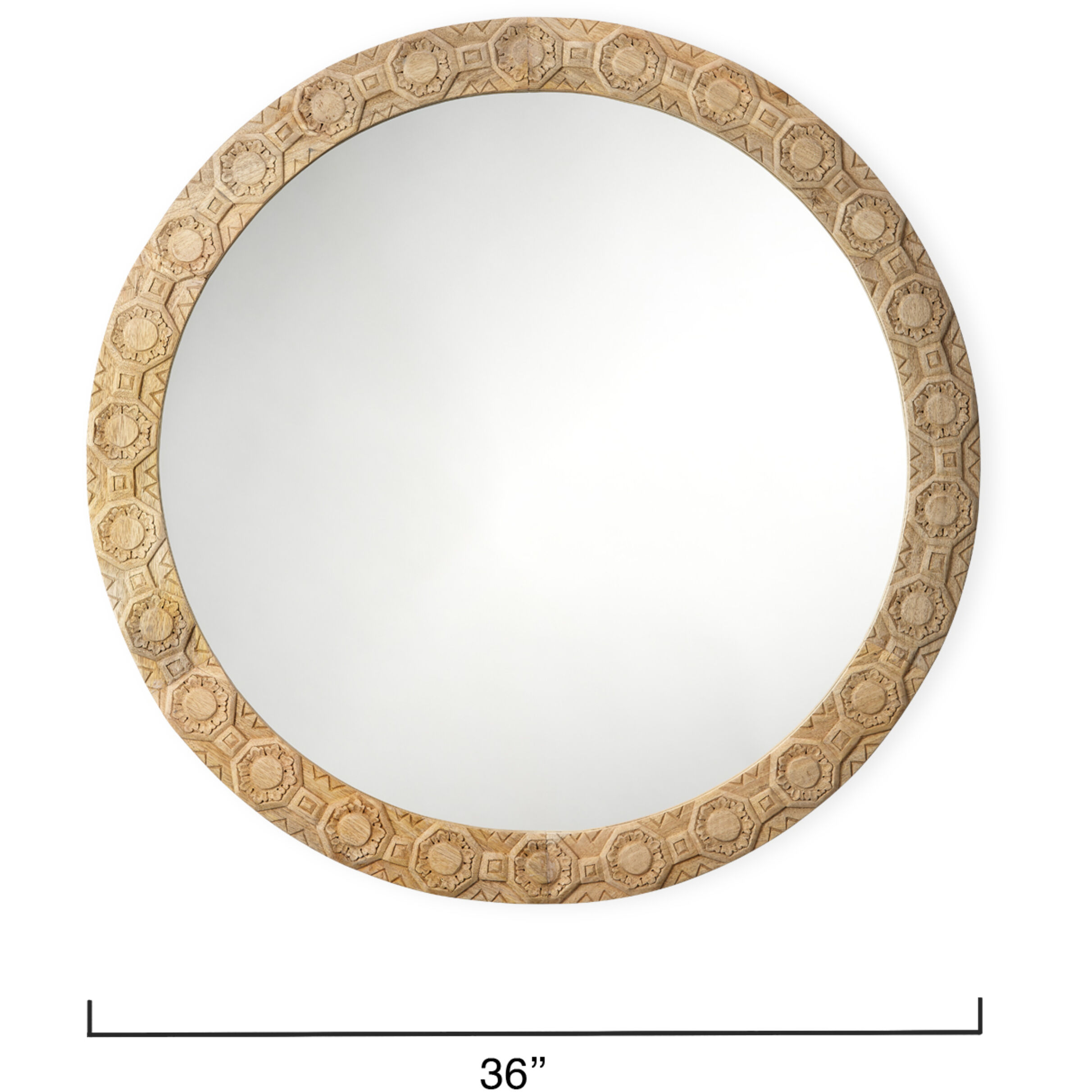 Relief 36 X 36 inch Natural Mirror