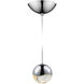 Grapes LED 3 inch Polished Chrome Pendant Ceiling Light in Clear Glass Lens