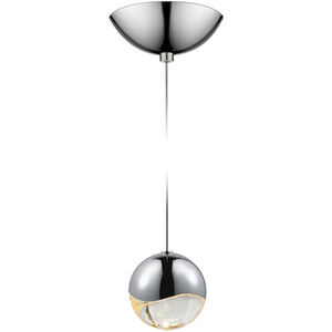 Grapes LED 3 inch Polished Chrome Pendant Ceiling Light in Clear Glass Lens