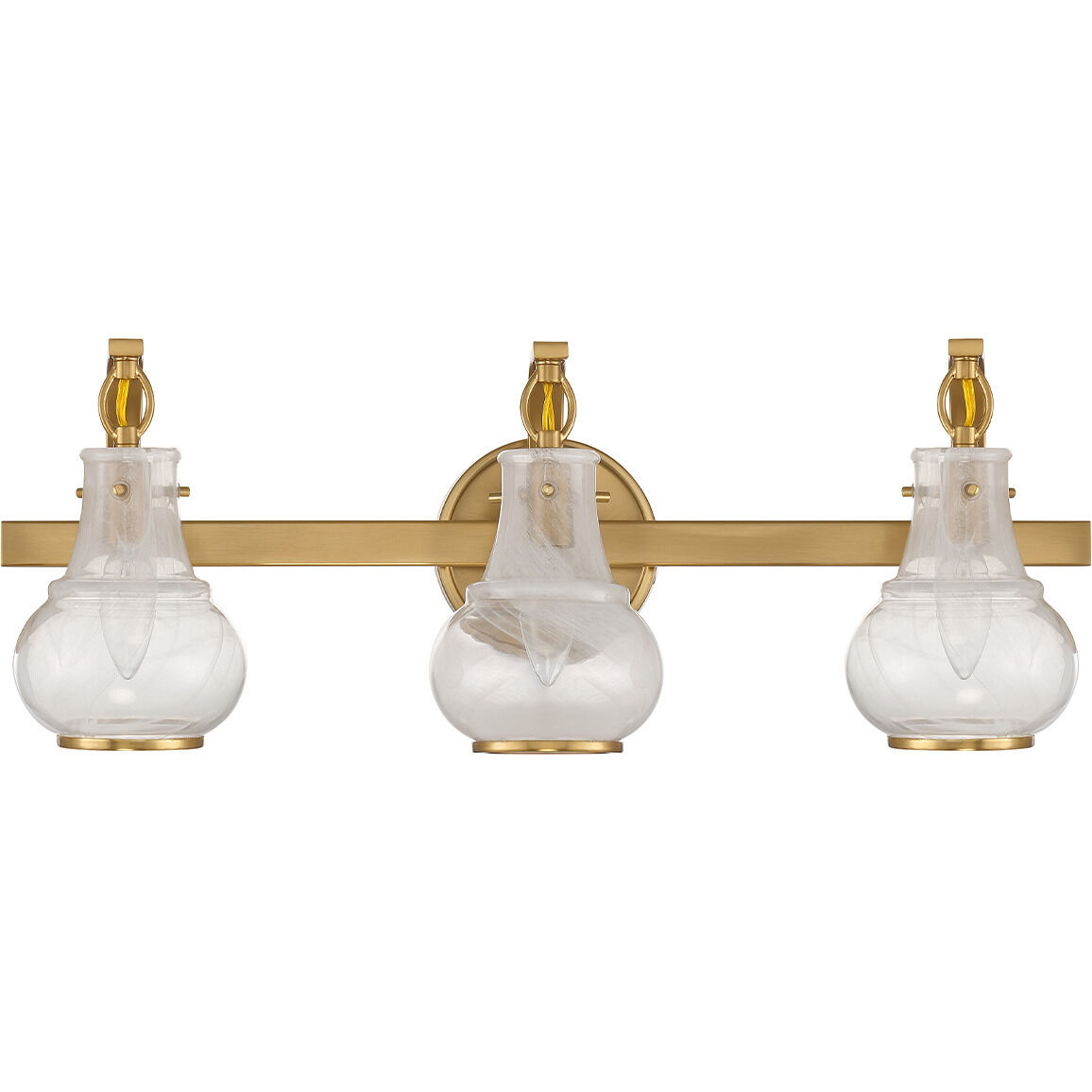 Adams 3 Light 24 inch Warm Brass Bathroom Vanity Light Wall Light