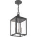 Nyack 3 Light 8 inch Scandinavian Gray Outdoor Pendant Lantern