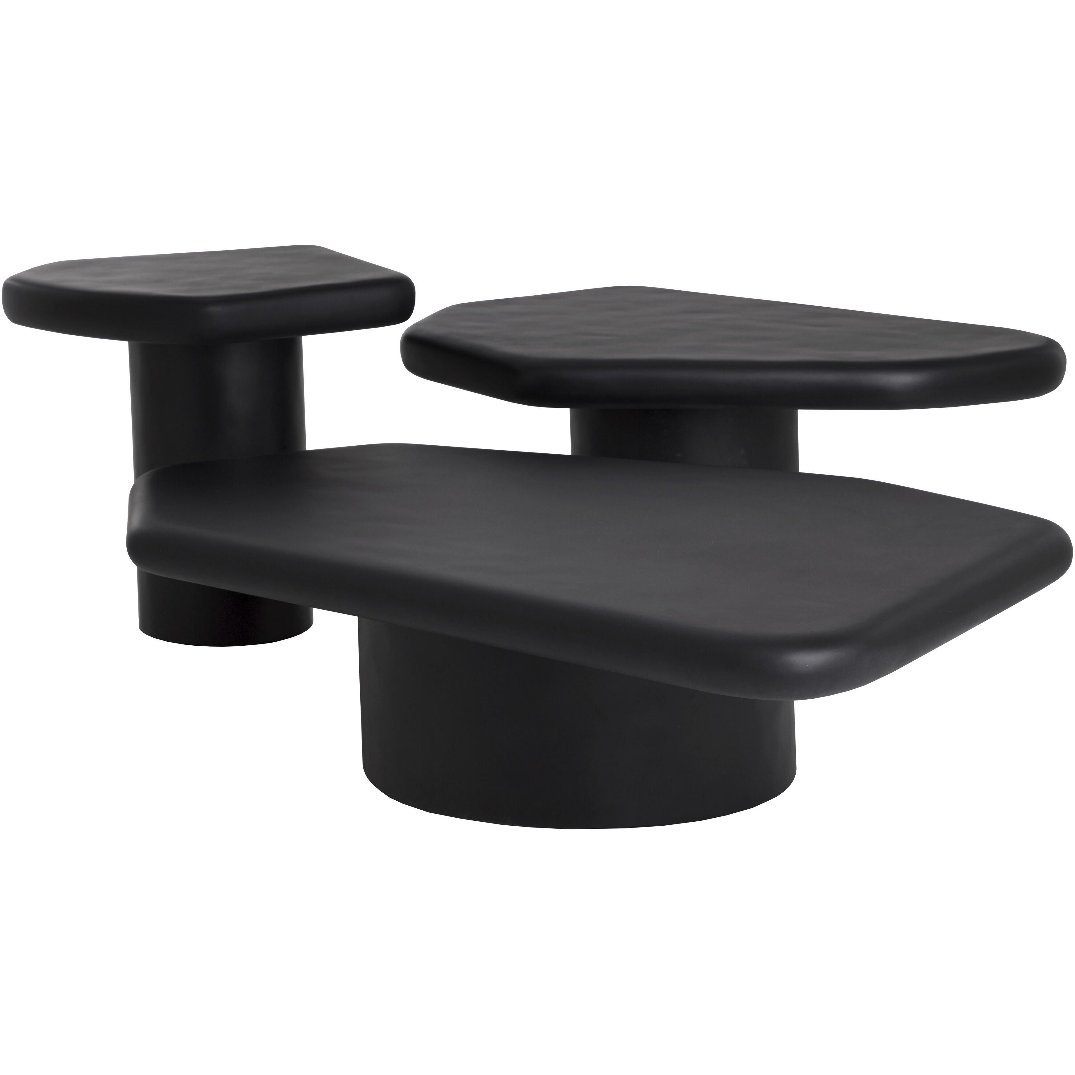 Detti 23.5 X 22 inch Matte Black Outdoor End Table