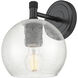 Downtown Urban Crown Point Armed Sconce Wall Light
