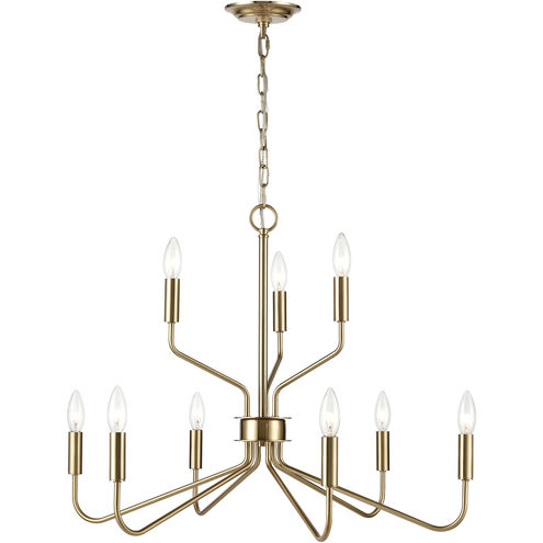 Genista 9 Light 28 inch Brass Chandelier Ceiling Light, H-Bar