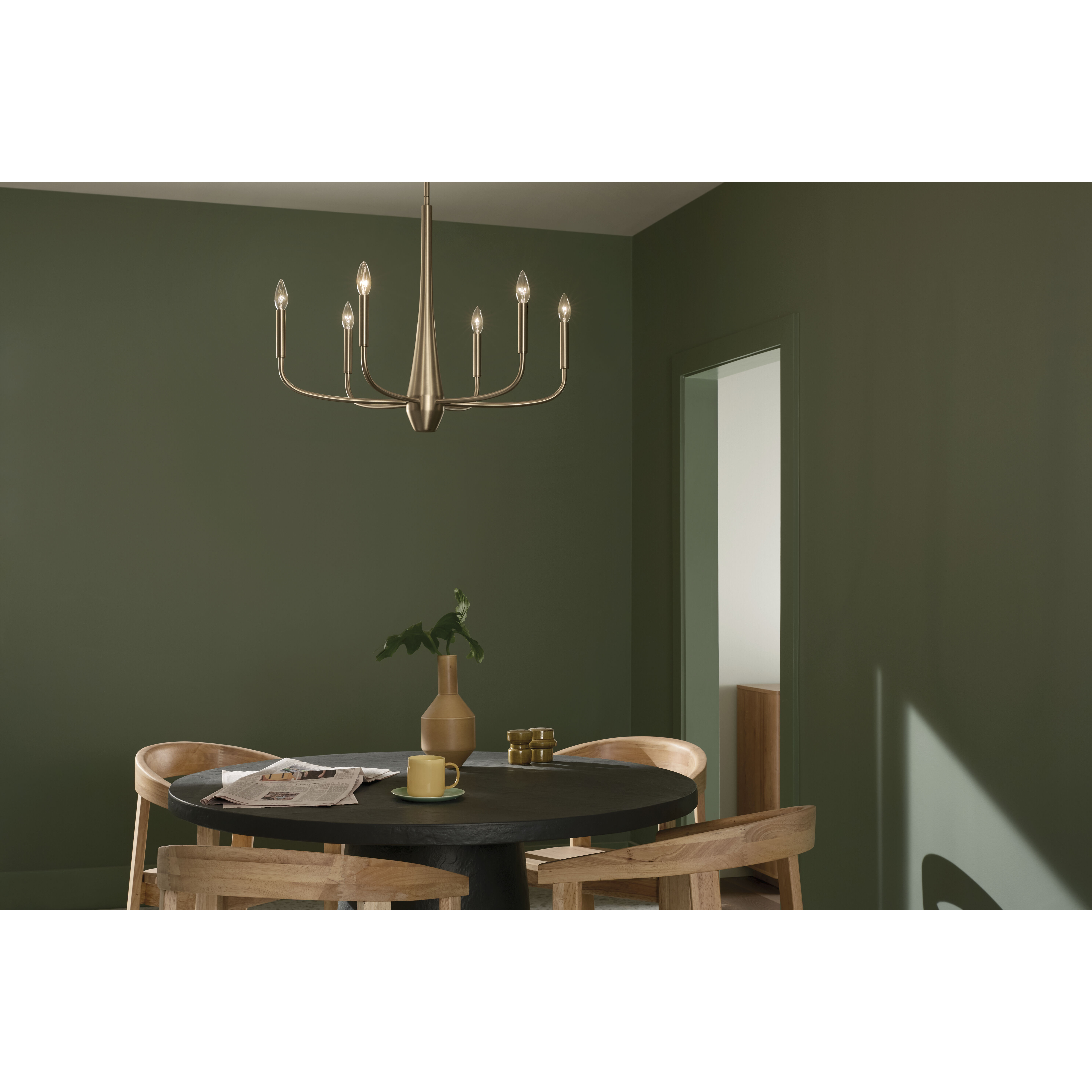 Deela LED 28 inch Champagne Bronze Chandelier Ceiling Light