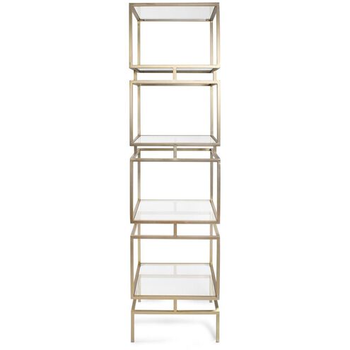 Canberrn 82 X 21.75 inch Gold Etagere