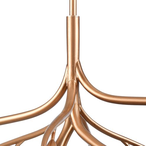 Freeform LED 57 inch Antique Gold Leaf Linear Chandelier Ceiling Light, Converts to Semi Flush