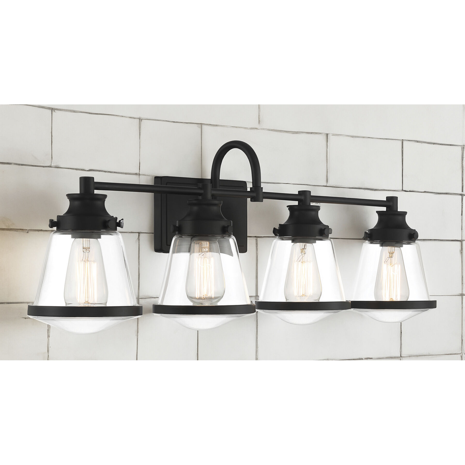 Mannsdale 4 Light 33 inch Coal Bath Vanity Wall Light