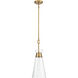 Lakewood 1 Light 8 inch Warm Brass Pendant Ceiling Light, Essentials