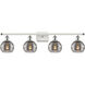 Ballston Rochester 4 Light 35.88 inch White Polished Chrome Bath Vanity Light Wall Light