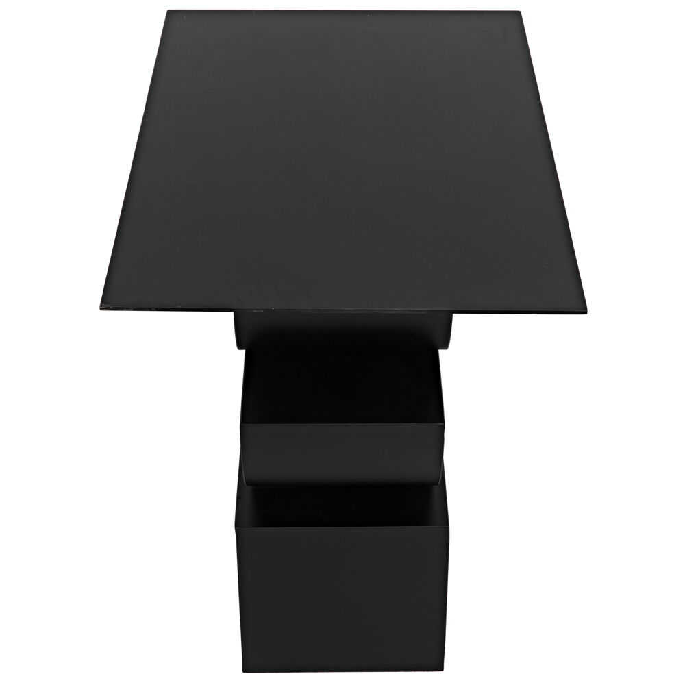 Shape 25 X 24 inch Matte Black Side Table