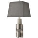 Rochester 32 inch 150 watt Gray with Brushed Nickel Table Lamp Portable Light