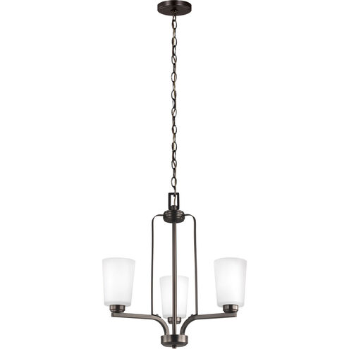 Franport 3 Light 20 inch Bronze Chandelier Ceiling Light
