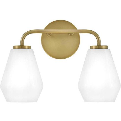 Gio LED 14.75 inch Lacquered Brass Bath Light Wall Light